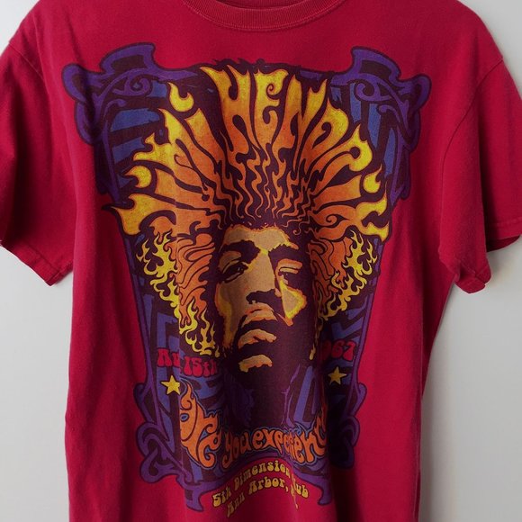 Jimi Hendrix Tops - Vintage Style Jimi Hendrix T Shirt American Singer Musician Songwriter Medium